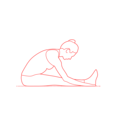 Humans Stretching Seated Hamstring Stretch Outline Svg Vector, Free Vectors File